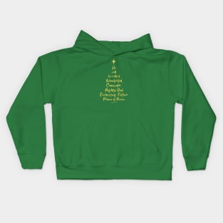 Isaiah 9:6 Christmas Tree Kids Hoodie